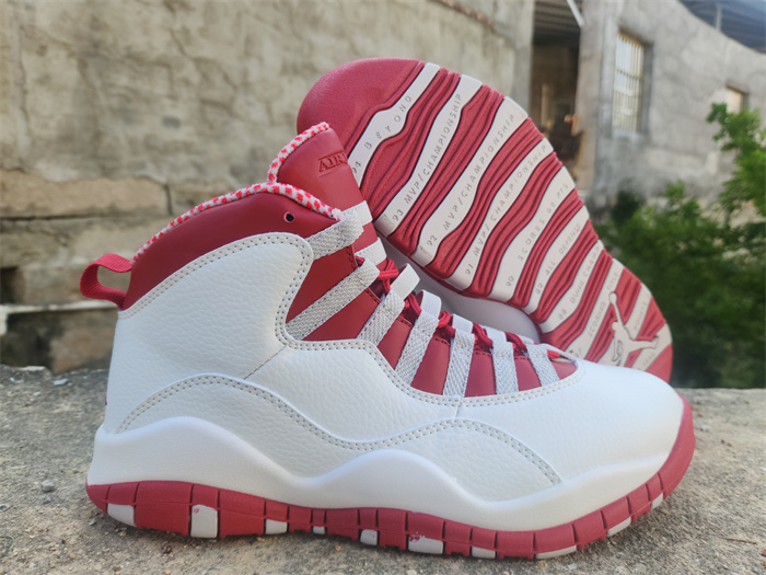 Men's Running Weapon Air Jordan 10 White Shoes 010
